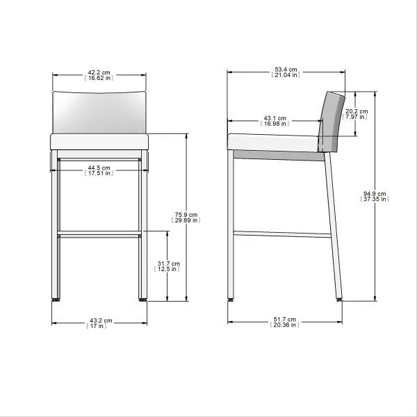 Amisco Fairfield Cream Bar or Counter Stool