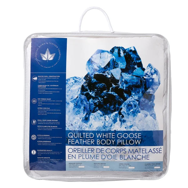 Canadian Down & Feather Company Quilted White Goose Feather Body Pillow