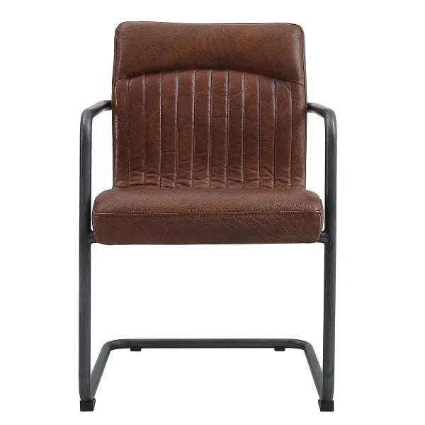 Nella Top Grain Leather Armchair, 2-pack