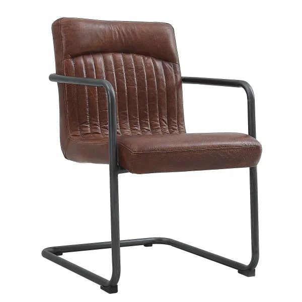 Nella Top Grain Leather Armchair, 2-pack