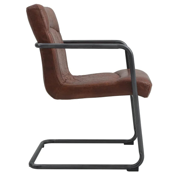 Nella Top Grain Leather Armchair, 2-pack