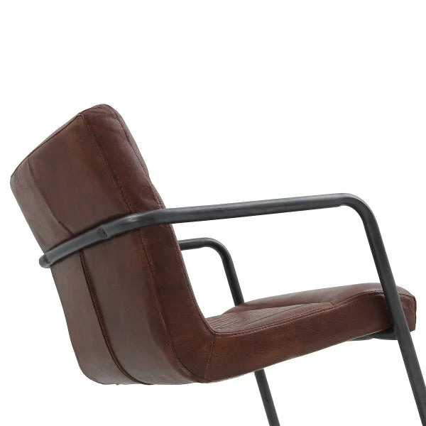 Nella Top Grain Leather Armchair, 2-pack