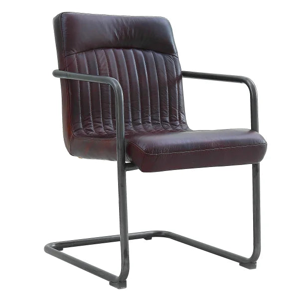 Nella Top Grain Leather Armchair, 2-pack