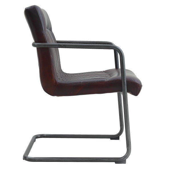 Nella Top Grain Leather Armchair, 2-pack