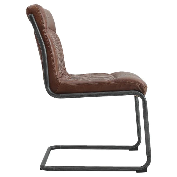 Nella Top Grain Leather Chair, 2-pack