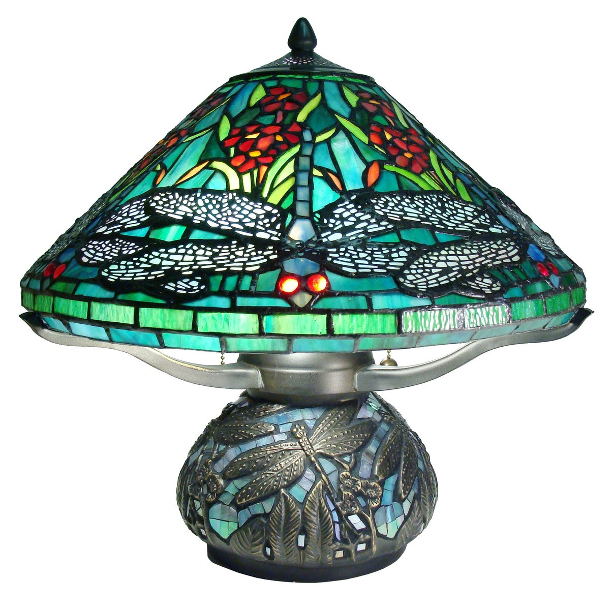 Mosaic Dragonfly Lamp