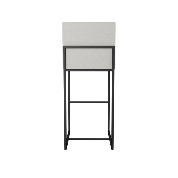Amisco Derry Black Bar or Counter Stool with Grey Seat