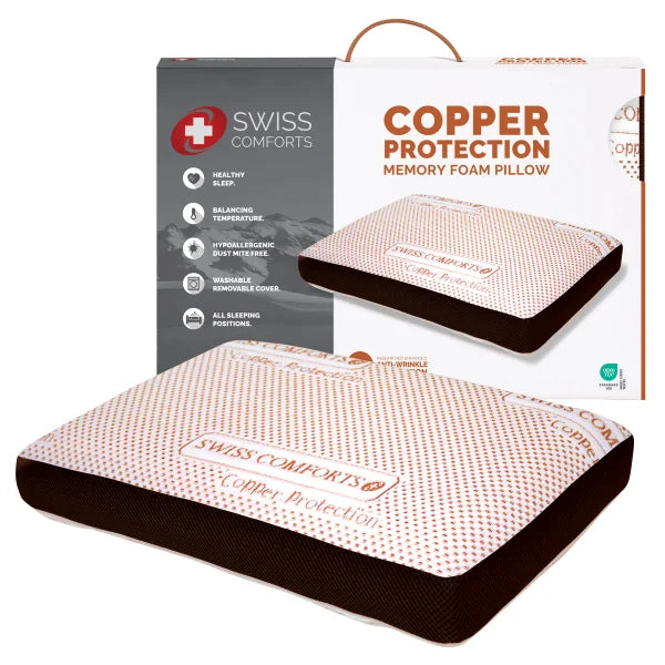 Swiss Comforts Copper Memory Foam Pillow