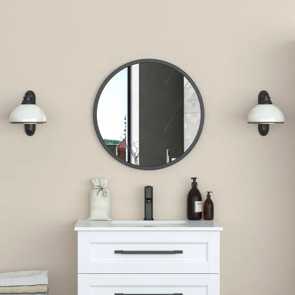 Appollo Stanley Modern Round Metal Framed Mirror