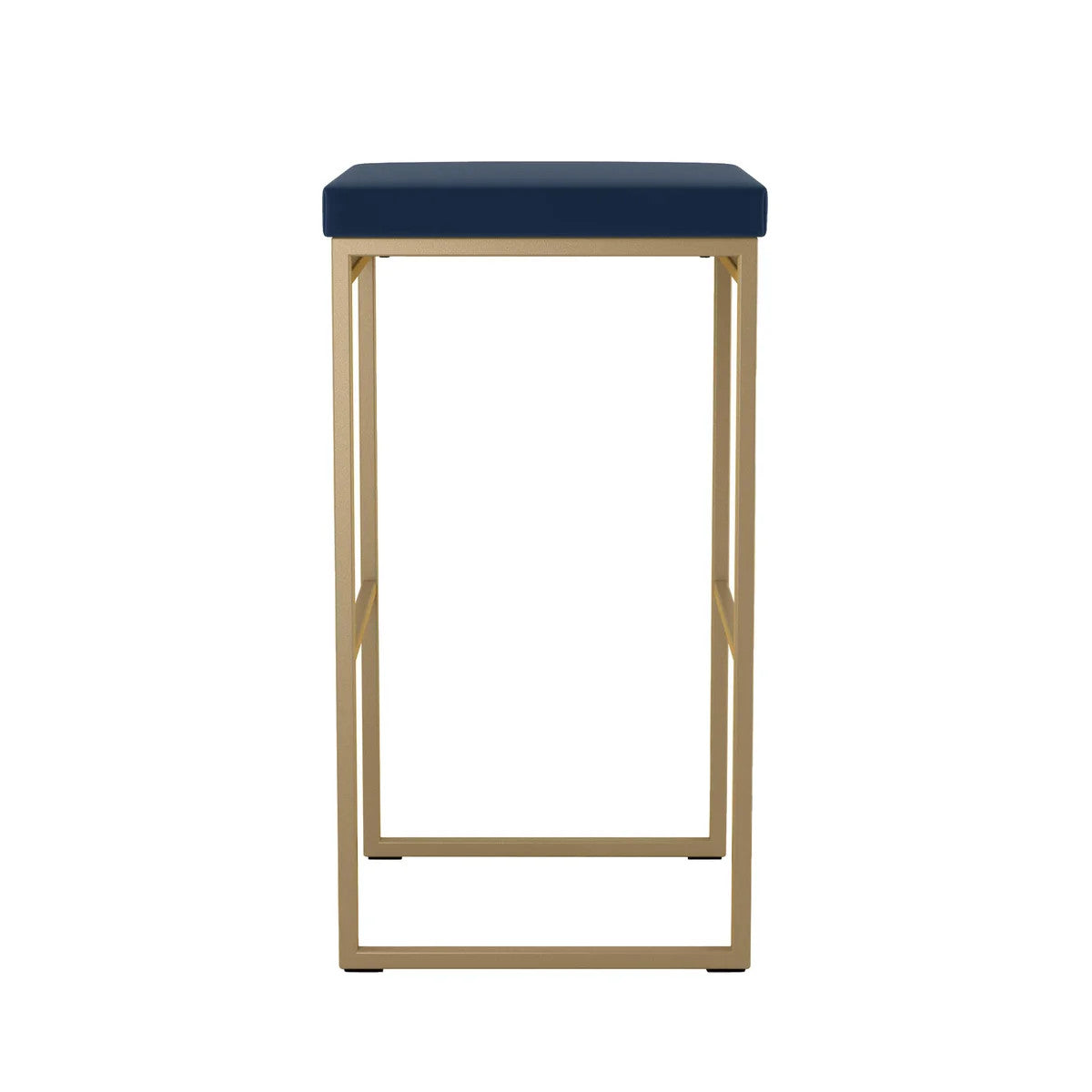 Amisco Easy Modern Counter Stool Blue Seat and Black Base