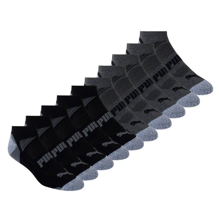 PUMA Men's No Show Sock, 10-pair