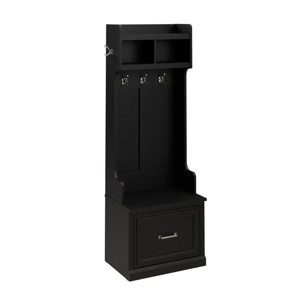 Bush Woodland Hall Tree and Shoe Bench with Drawer