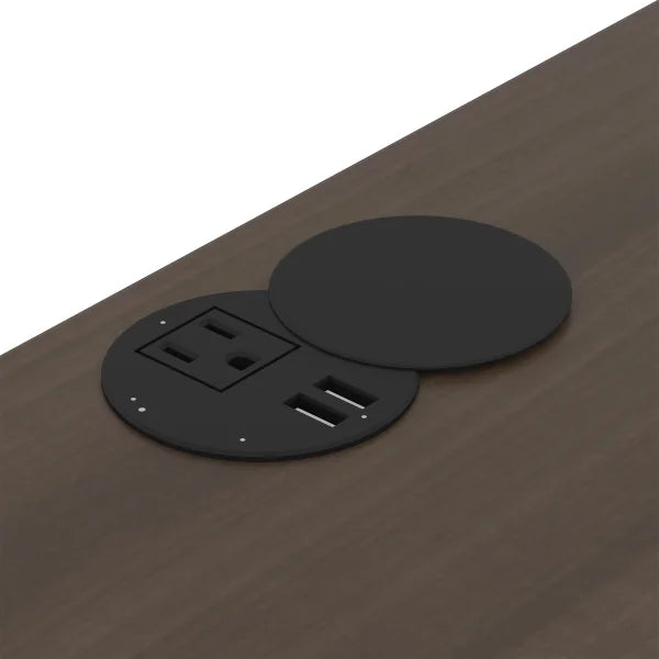 Bestar Upstand 2-piece L-shaped Workstation with Height-Adjustable Desk