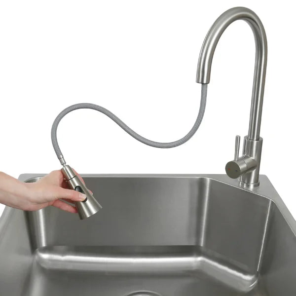 Transform 24.1 in. All-in-one RTA Laundry Cabinet with Stainless Steel Sink and Faucet