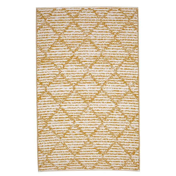 Viana Bahamas Collection Ochre Indoor/Outdoor Reversible Area Rug