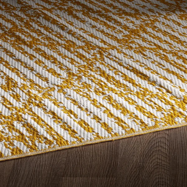 Viana Bahamas Collection Ochre Indoor/Outdoor Reversible Area Rug