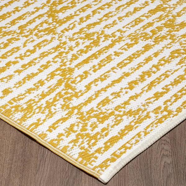 Viana Bahamas Collection Ochre Indoor/Outdoor Reversible Area Rug
