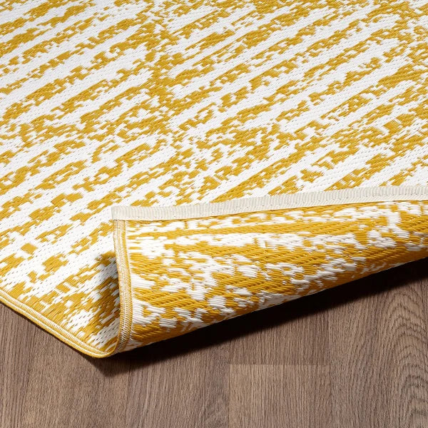 Viana Bahamas Collection Ochre Indoor/Outdoor Reversible Area Rug