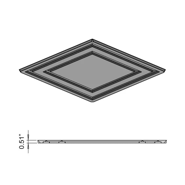 Ceilume Stratford White 2ft x 2ft Suspended Ceiling Tiles