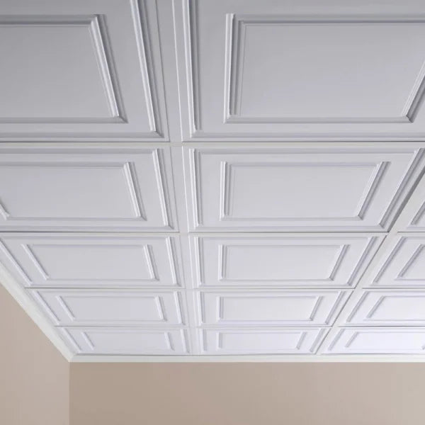 Ceilume Stratford White 2ft x 2ft Suspended Ceiling Tiles