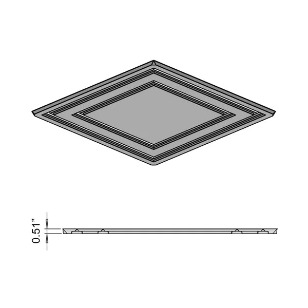 Ceilume Stratford White 2ft x 2ft Suspended Ceiling Tiles