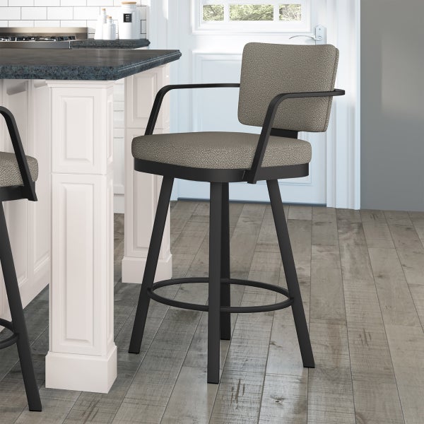 Amisco Thea Black Base Bar or Counter Stool