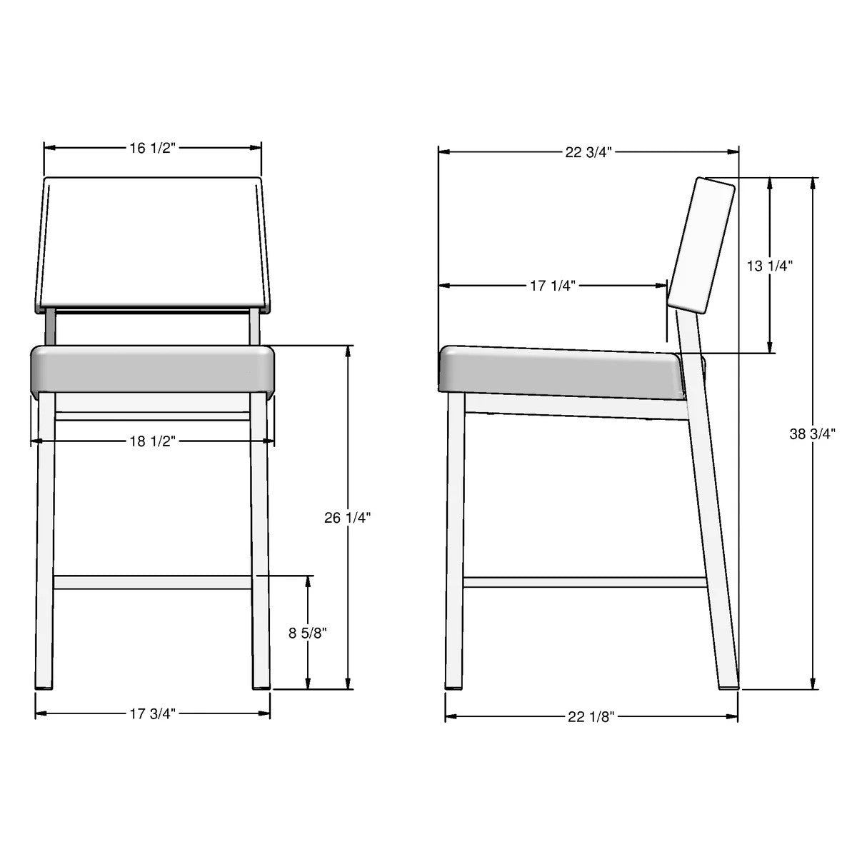 Avery Counterstool with Black Base