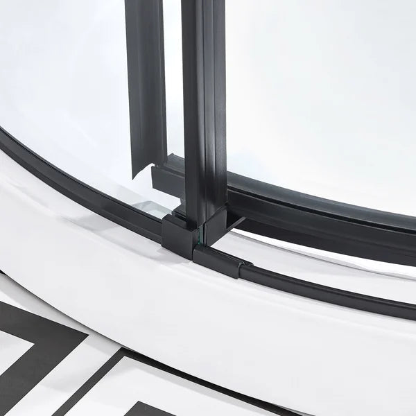 OVE Decors Aria Round Corner Shower Enclosure with Base