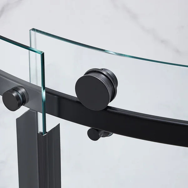 OVE Decors Aria Round Corner Shower Enclosure with Base