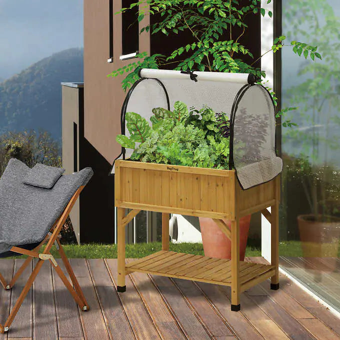 VegTrug Raised Bed Planter with Greenhouse Frame and Cover