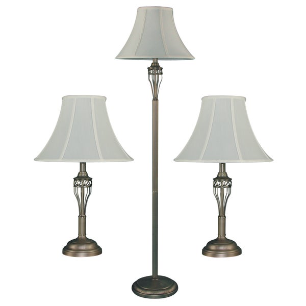 Lamp with Antique Brass Finish 3-pack