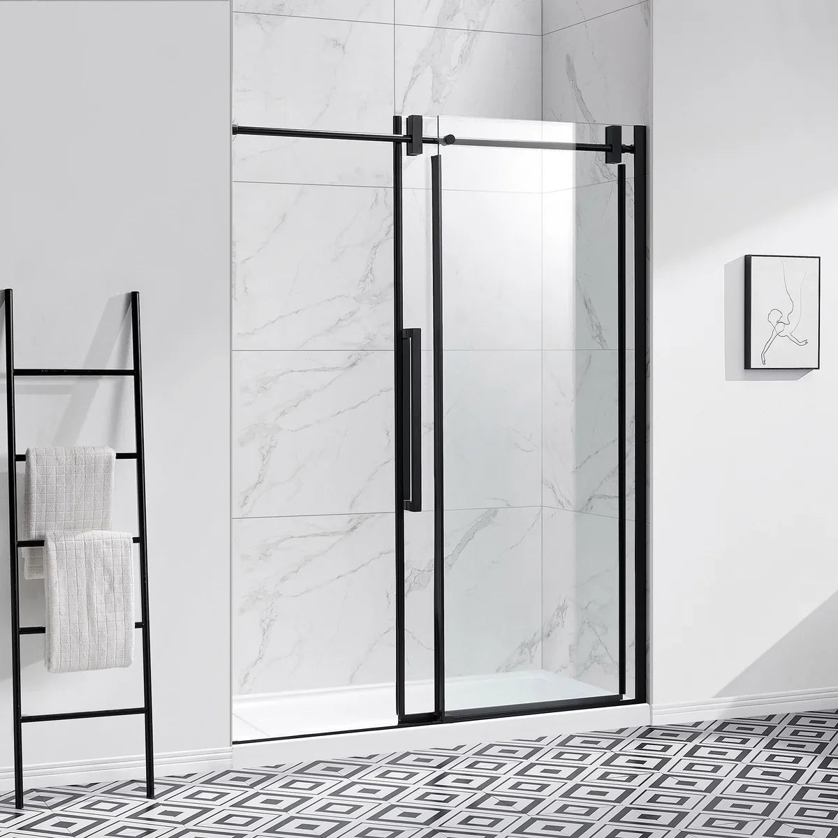 OVE Decors Dayton Frameless Glass Alcove Shower Door