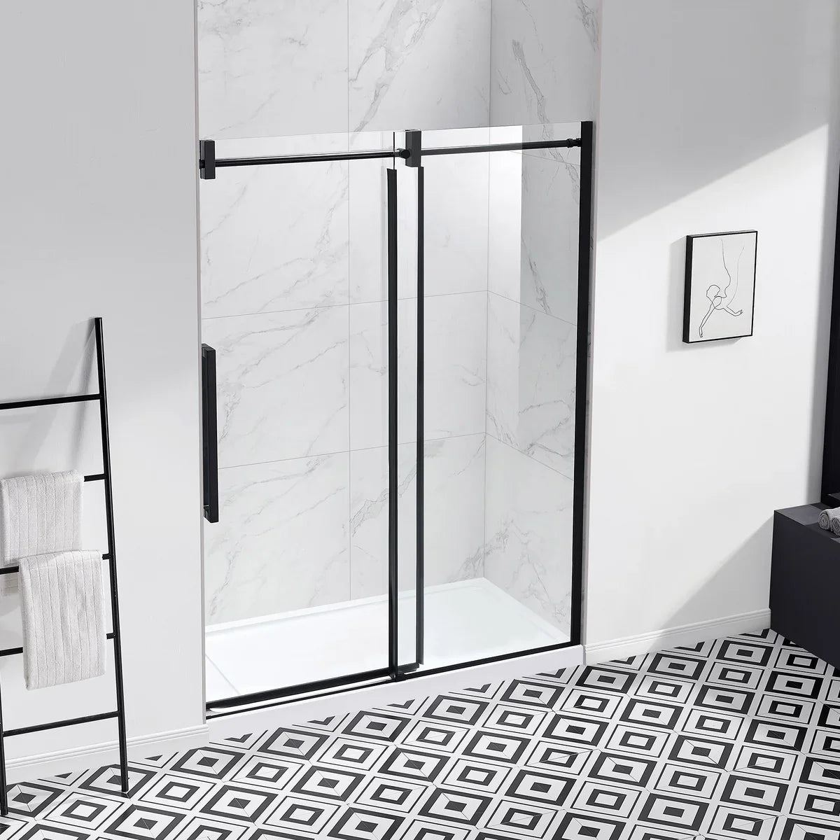 OVE Decors Dayton Frameless Glass Alcove Shower Door