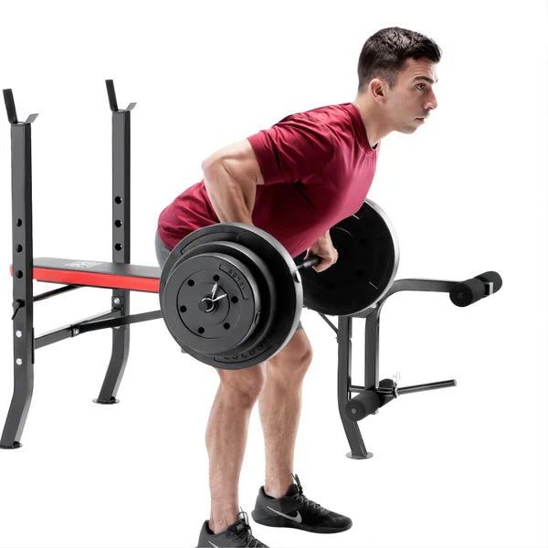 Marcy Pro Standard Bench with 45.4 kg (100 lb.) Weight Set