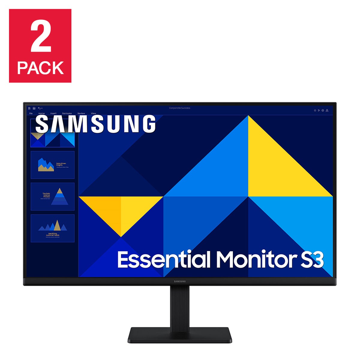 Samsung Essential 27 in. FHD Monitor (1920 × 1080), 2-pack