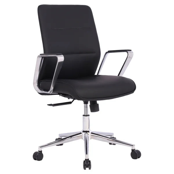 TygerClaw Black Mid-back Microfibre Polyurethane Office Chair