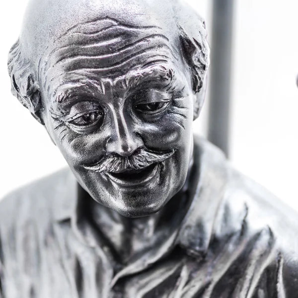 Old Couple on Bench with Street Lamp