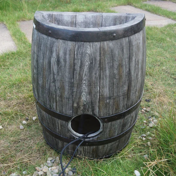 Whiskey Barrel Fountain Planter