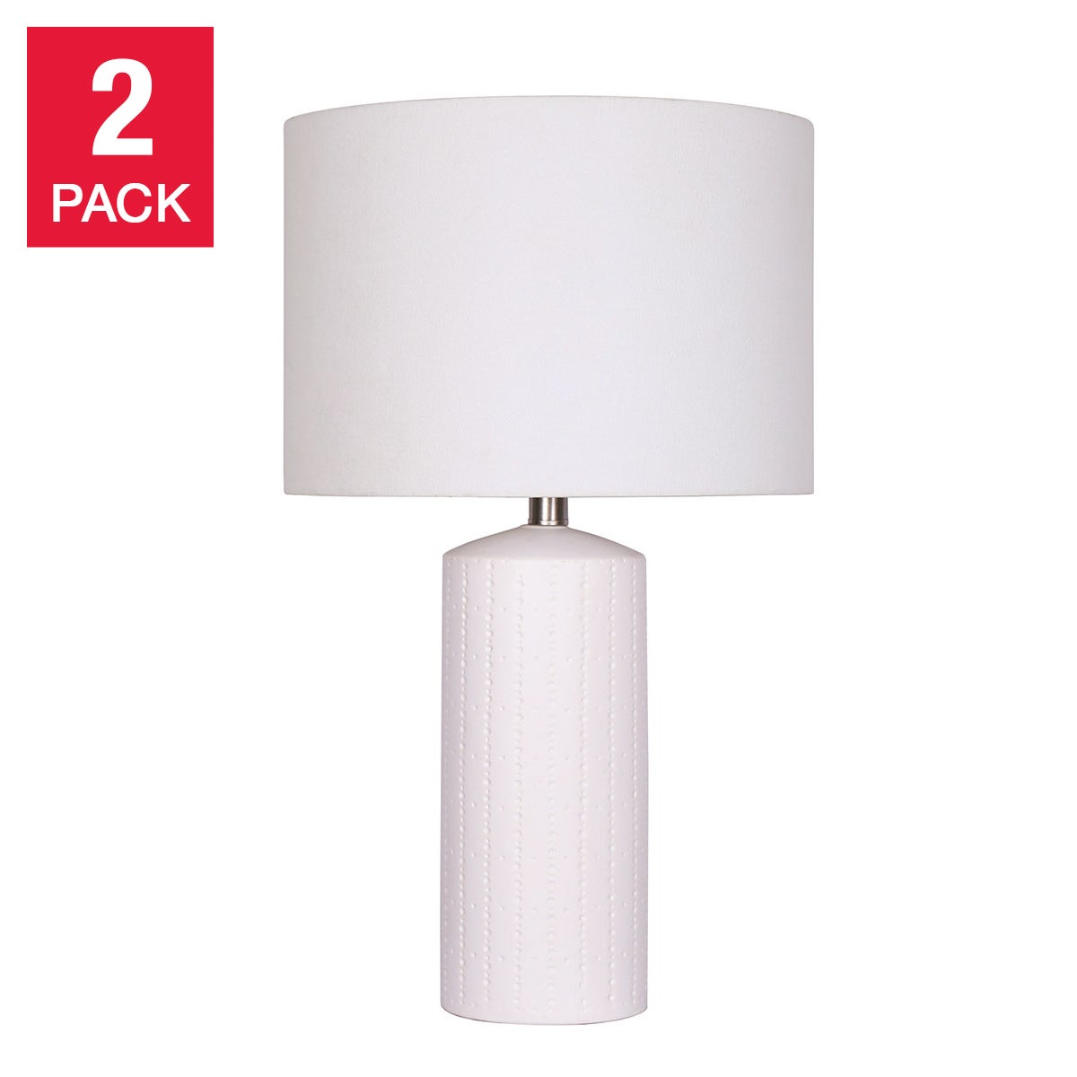 L2 Oliver 63.5 cm (25 in.) Modern Ceramic Table Lamp, 2-pack