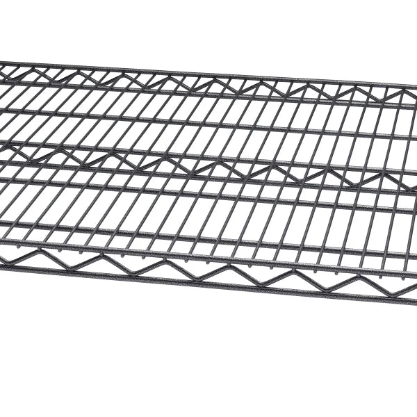 TRINITY Outdoor 5-Tier Black Anthracite Wire Shelving Rack With Wheels, 60" x 24" x 72"