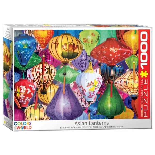 Eurographics 2 PK Puzzle Set Colors of the World Peruvian Blankets and Asian Lanterns 1000 pc