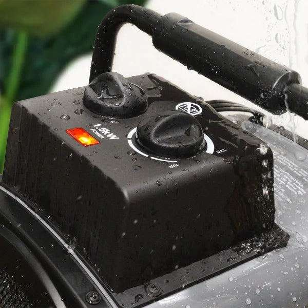 Canopia by Palram Greenhouse 1500 W Portable Splash Resistant Fan Heater with Digital Thermostat