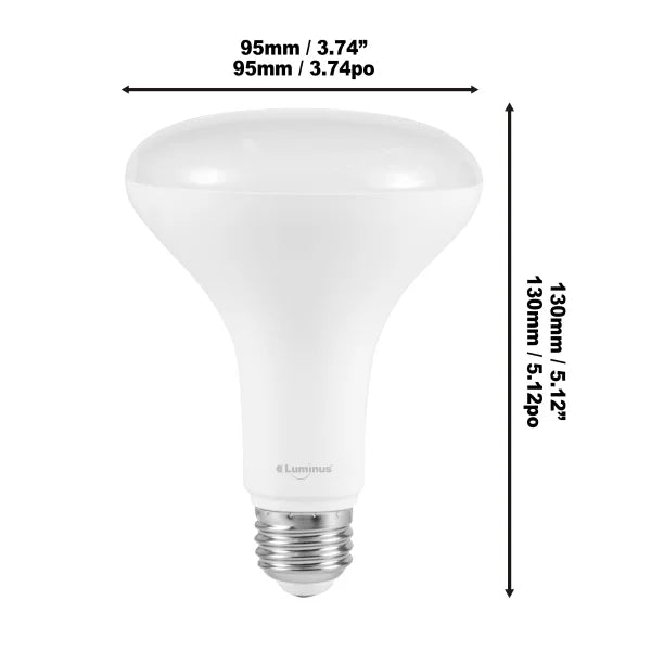 Luminus LED Elite 10W BR30 850 lumens Dimmable, 8-pack