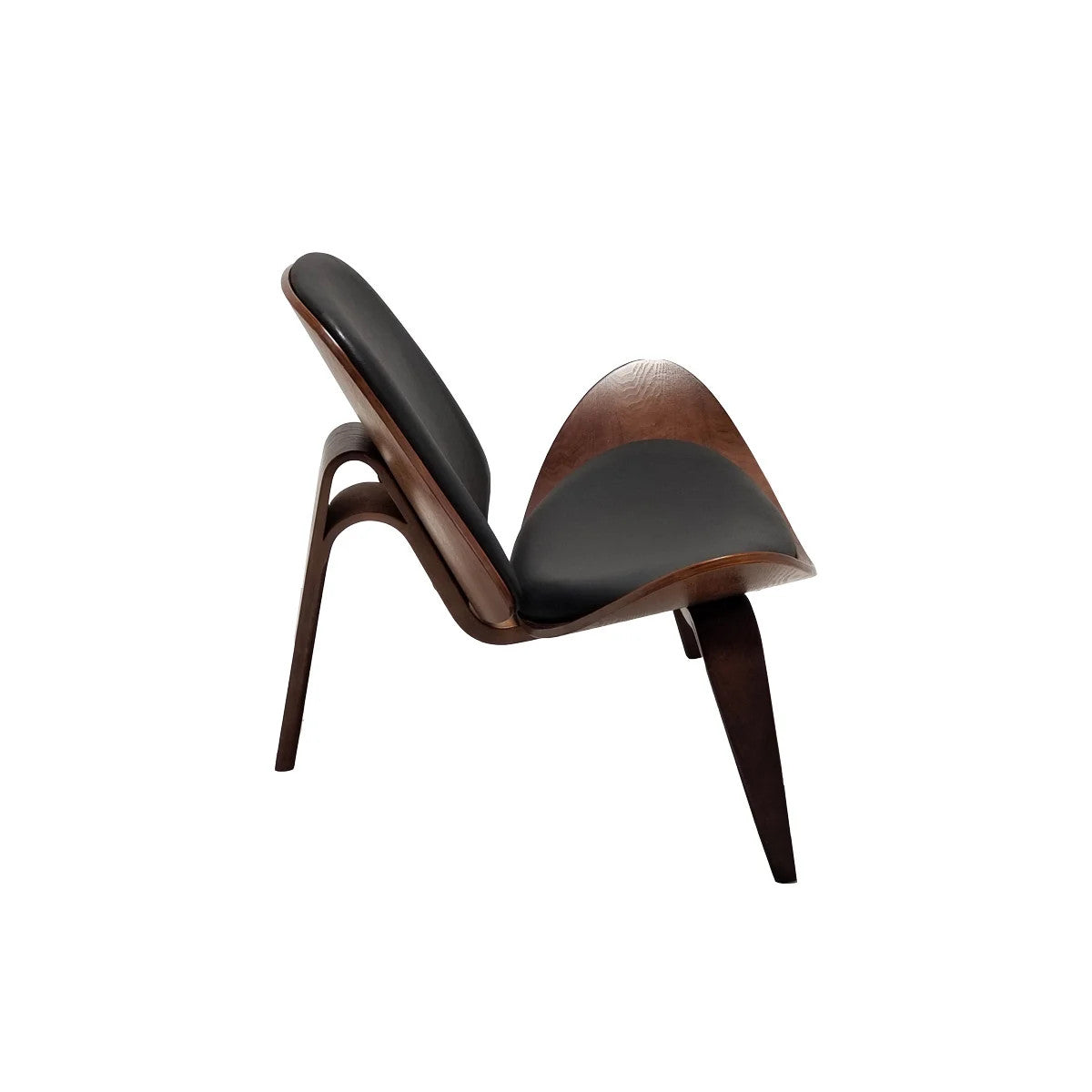 Shell Contemporary Top Grain Leather Chair
