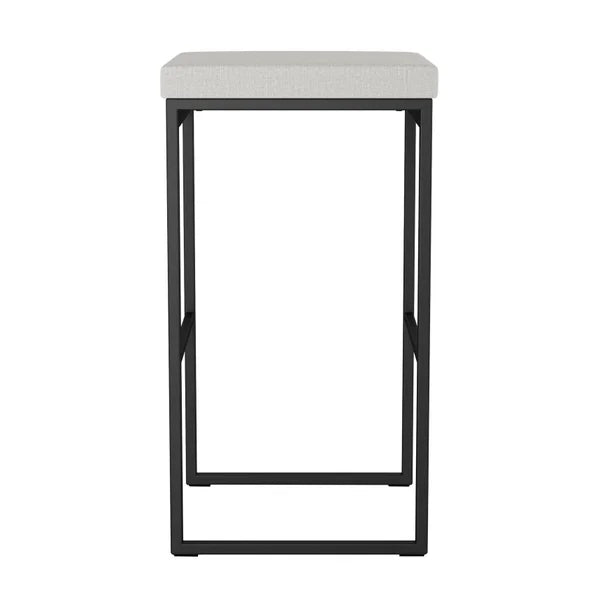 Amisco Easy Modern Bar or Counter Stool, Grey Seat and Black Base