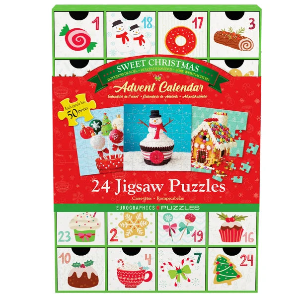 Eurographics Sweet Christmas Advent Calendar Puzzle Set