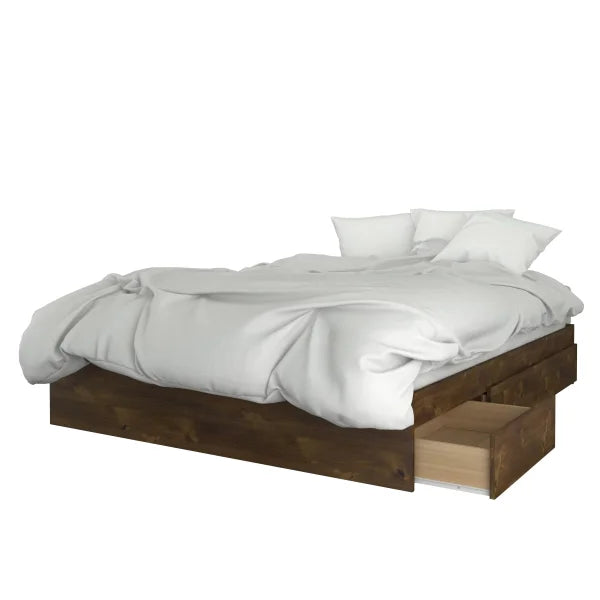 Nexera Modern Queen Storage Bed, Truffle