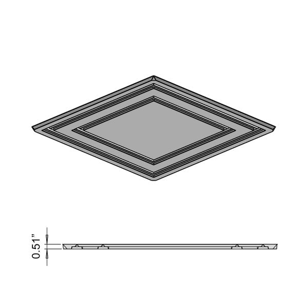 Ceilume Stratford White 2ft x 2ft Suspended Ceiling Tiles