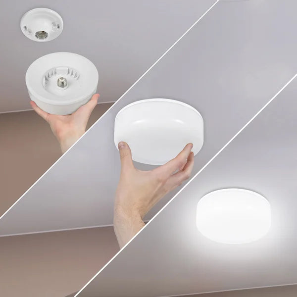 Luminus 30W LED Dimmable 8 in. Flush Mount Light Bulb E26 3000 Lumens 4000K, 2-pack