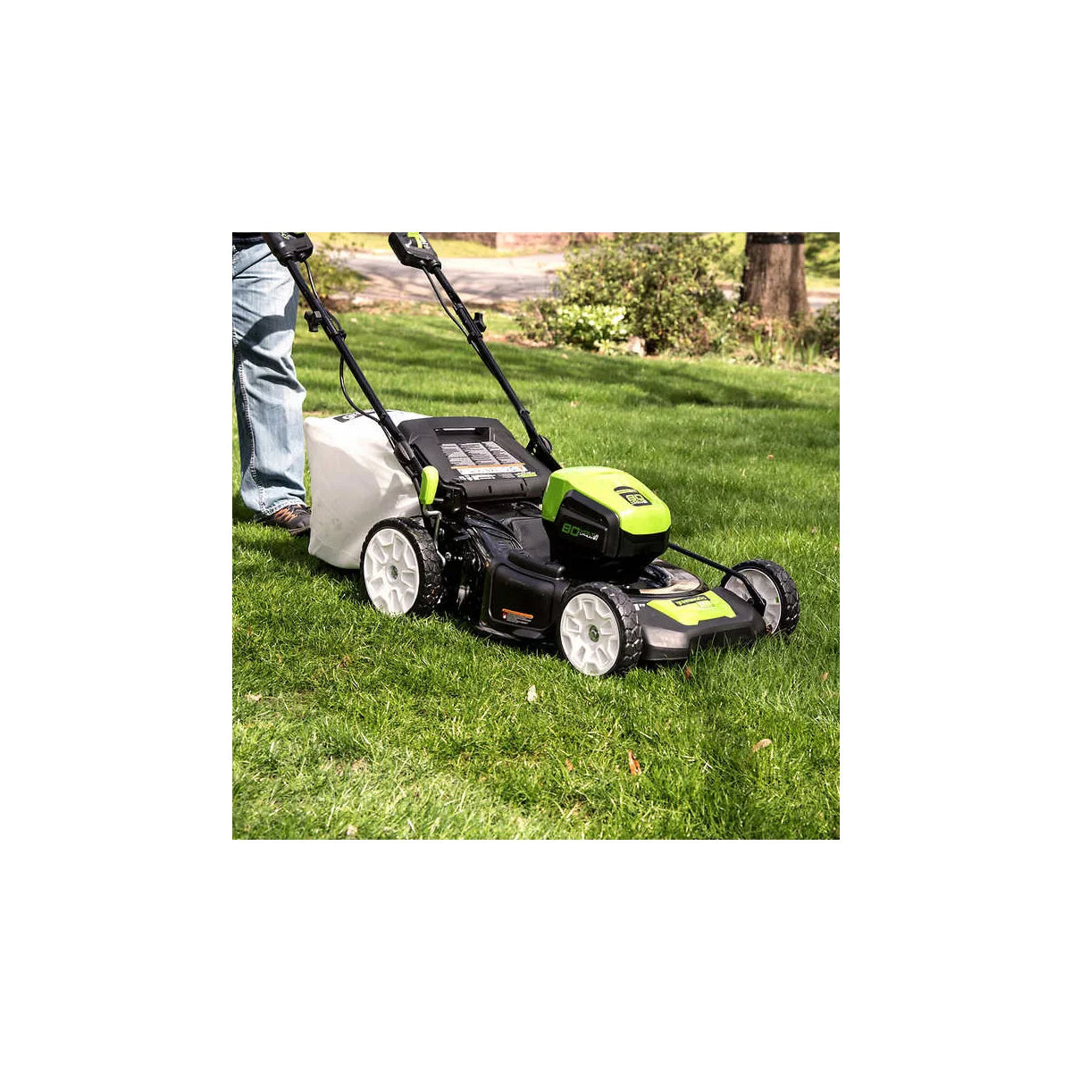 Greenworks 80V TRIO Combo 21-in Brushless Push Mower & 16-in Brushless String Trimmer & 730 CFM - 170 MPH Brushless Blower Combo, (2) 2.0Ah Batteries and 4A Rapid Charger Included